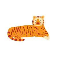 tigre è dire bugie. vettore mano disegnato isolato felino