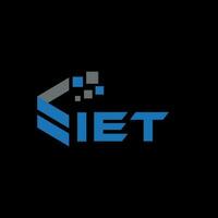 iet lettera logo design su nero sfondo. iet creativo iniziali lettera logo concetto. iet lettera design. vettore