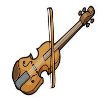 violino colorato musicale vettore illustrazione