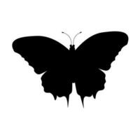 farfalla nero silhouette. farfalla icona isolato su bianca sfondo. vettore