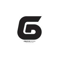 lettera g d moderno linea forma iniziale unico monogramma logo il branding vettore
