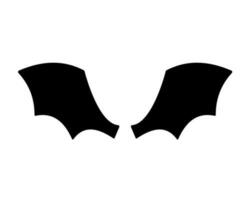 buio ala silhouette il male diavolo nel il ombre pauroso pipistrello Ali su Halloween notte. vettore