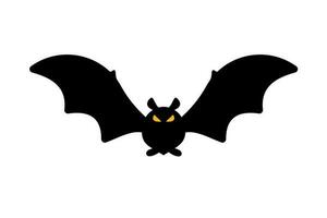 pipistrello silhouette con pauroso il male occhi. vampiro vittime su Halloween notte vettore