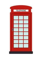 cartone animato rosso telefono scatola vettore isolato icona su bianca