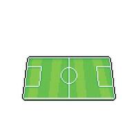 calcio palla campo nel pixel arte stile vettore