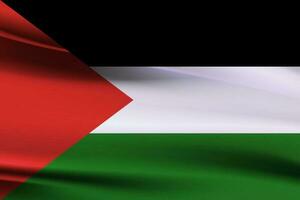 agitando bandiera di Palestina. 3d Palestina bandiera, gaza agitando bandiera vettore