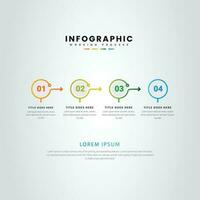 attività commerciale Infografica design modello vettore con icone e 4 cinque opzioni o passi. può essere Usato per processi diagramma, presentazioni, flusso di lavoro disposizione, striscione, flusso grafico, Informazioni grafico