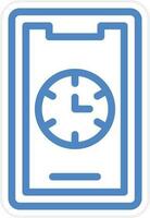 mobile orologio vettore icona stile