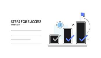 passaggi per successo finire icona, pianificazione lista di controllo per obbiettivo progresso, strategia progetto, magro linea simbolo su bianca sfondo vettore