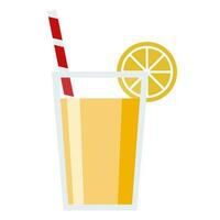 arancia Limone succo bicchiere estate vettore icona
