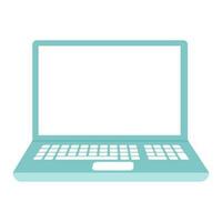 blu il computer portatile vettore illustrazione icona