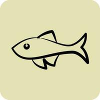 icona pesce. relazionato per domestico animali simbolo. glifo stile. semplice design modificabile. semplice illustrazione vettore