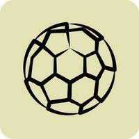 icona calcio sfera. relazionato per gli sport attrezzatura simbolo. mano disegnato stile. semplice design modificabile. semplice illustrazione vettore