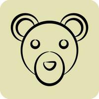 icona neve orso. relazionato per animale testa simbolo. glifo stile. semplice design modificabile. semplice illustrazione vettore
