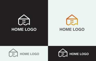 casa idea logo design vettore eps