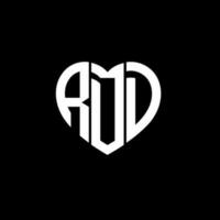 rdd creativo amore forma monogramma lettera logo. rdd unico moderno piatto astratto vettore lettera logo design.