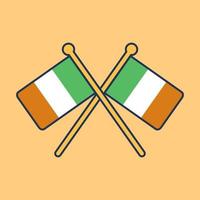 icona della bandiera dell'Irlanda vettore