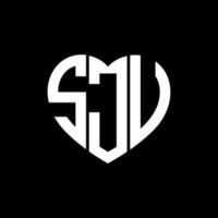 sjv creativo amore forma monogramma lettera logo. sjv unico moderno piatto astratto vettore lettera logo design.