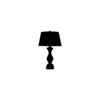 tavolo leggero silhouette, lampade piatto stile vettore illustrazione. nero luce, lampada silhouette impostare, lampade impostare.