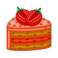 fragola torte nel vettore illustrazione