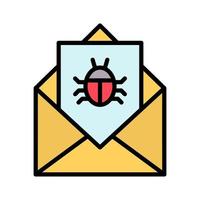 icona di posta elettronica di spam vettore