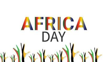 Africa giorno. modello per sfondo, striscione, carta, manifesto. vettore illustrazione.