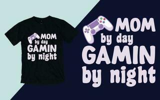 mamma di giorno gioco di notte, gioco La madre di giorno t camicia vettore