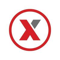 X iniziale logo design vettore