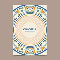 colorato mandala copertina design modello vettore