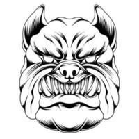 bulldog testa vettore illustrazione