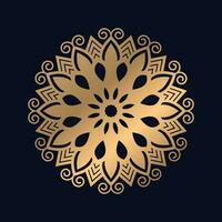 lusso d'oro colore mandala design sfondo vettore illustrazione