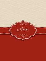 Design di menu decorativo vettore