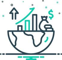 icona mix per gdp vettore