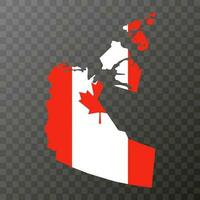 Nord Ovest territori carta geografica, Provincia di Canada. vettore illustrazione.