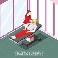 illustrazione di vettore del fondo isometrico di chirurgia plastica