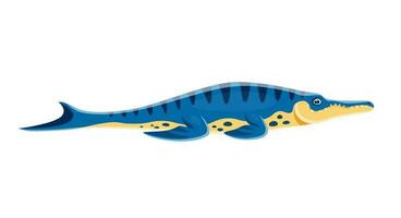 dinosauro cartone animato carattere, metriorhynchus dino vettore