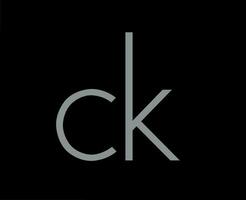 calvin klein logo marca Abiti simbolo grigio design moda vettore illustrazione con nero sfondo