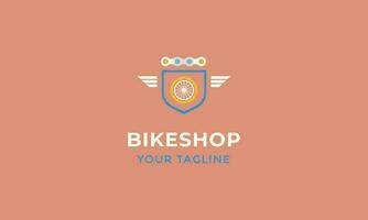 bicicletta logo modello vettore piatto design
