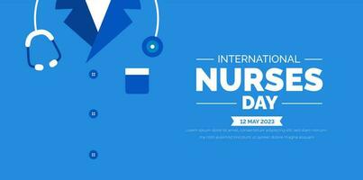 internazionale infermieri giorno sfondo o bandiera design modello celebre nel 12 Maggio. vettore