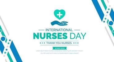 internazionale infermieri giorno sfondo o bandiera design modello celebre nel 12 Maggio. vettore