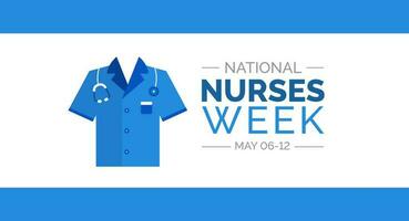 nazionale infermieri settimana sfondo o bandiera design modello celebre nel Maggio vettore