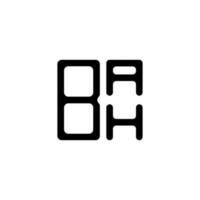 Bah lettera logo creativo design con vettore grafico, Bah semplice e moderno logo.
