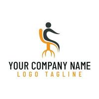 sedia a rotelle logo design. vettore