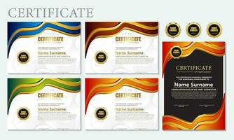 concetto di layout del certificato di design moderno. semplice, elegante e lussuoso, elegante, moderno, design, diploma, fondo, vettore, certificato, certificato, template. vettore