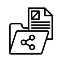 File e cartelle vettore schema icona. semplice azione illustrazione azione