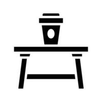 caffè tavolo vettore solido icona . semplice azione illustrazione azione