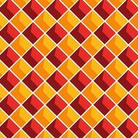 geometrico senza soluzione di continuità modello con intersecano Linee sfondo nel arancia e rosso colore. vettore