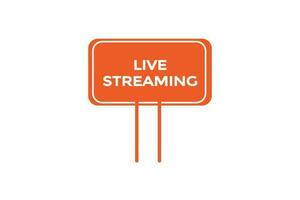 vivere streaming vectors.sign etichetta bolla discorso vivere streaming vettore