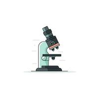 semplice microscopio vettore illustrazione nel piatto stile