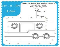 stampabile logica matematica foglio di lavoro sfida il tuo bambino per contare di due con Questo divertimento foglio di lavoro, e Collegare il puntini per svelare il nascosto immagine di un' nave. vettore